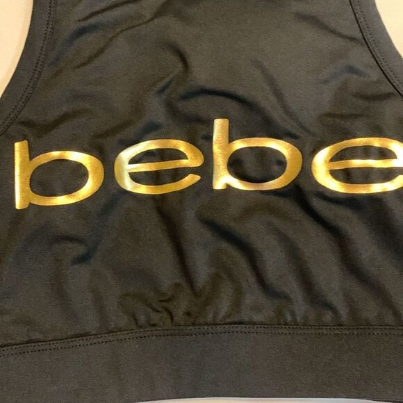 Bebe Sport Size Medium black sports bra (no padding) like new - Picture 4 of 5